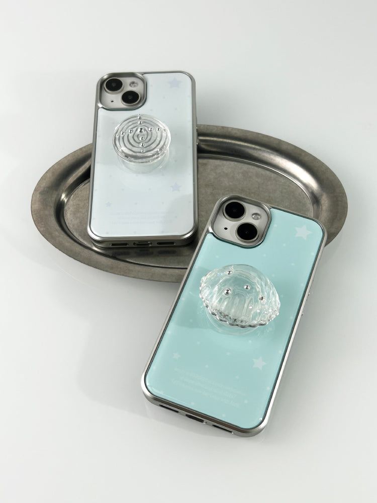 Constellation Silver Epoxy Bumper Case(Sky Blue)