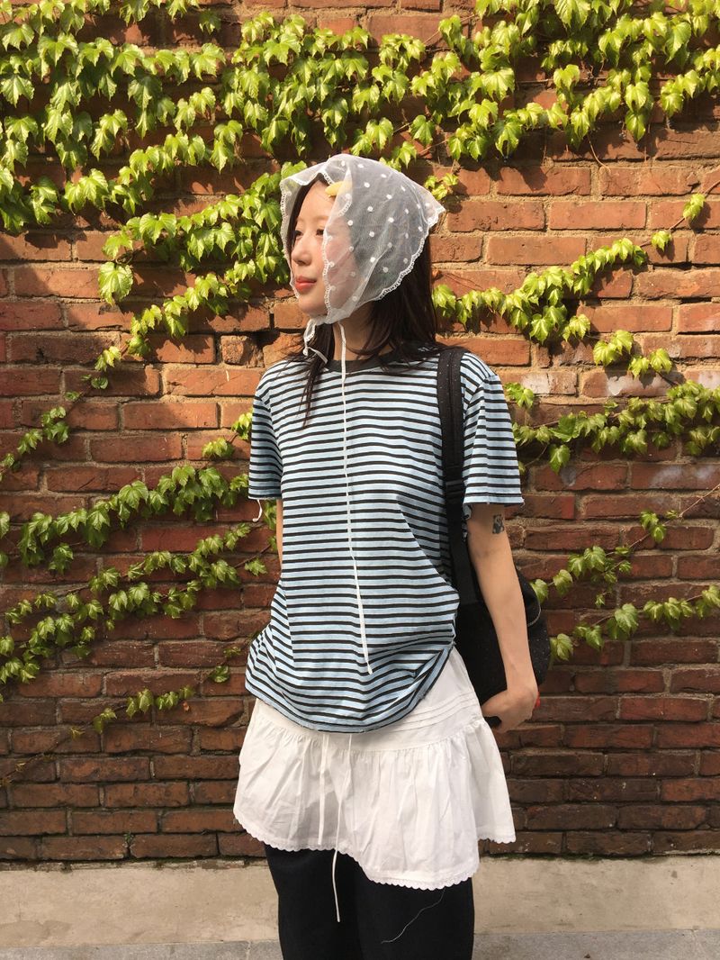 Dot lace bonnet (1color)