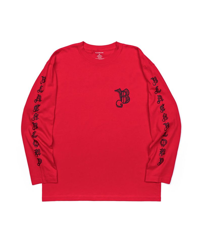 BLACKBLOND(ブラックブロンド)の「BBD Sketch Logo Long T-Shirt (Red)(Tops)」
