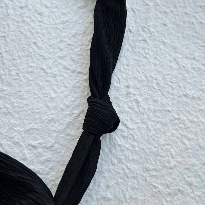 Knotted Pleated Crossbody Bag