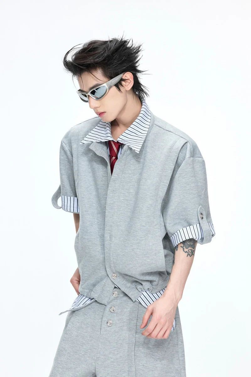 Argue Cultureの「Layered Striped Cardigan Tee（Tops）」