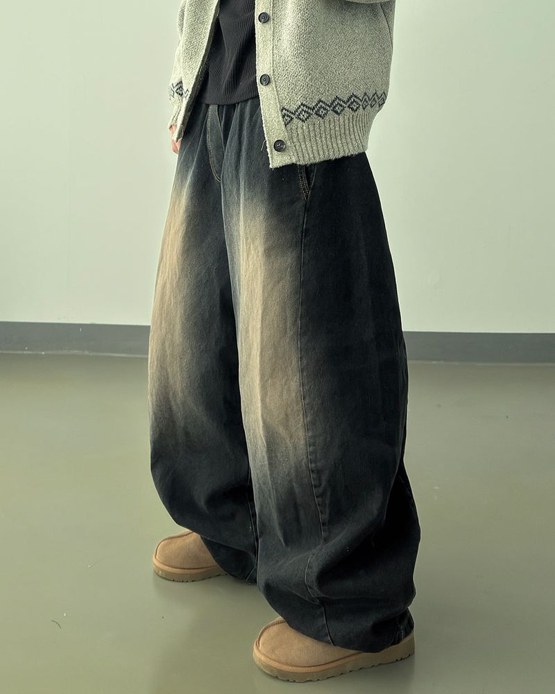 Blon brown teen balloon denim