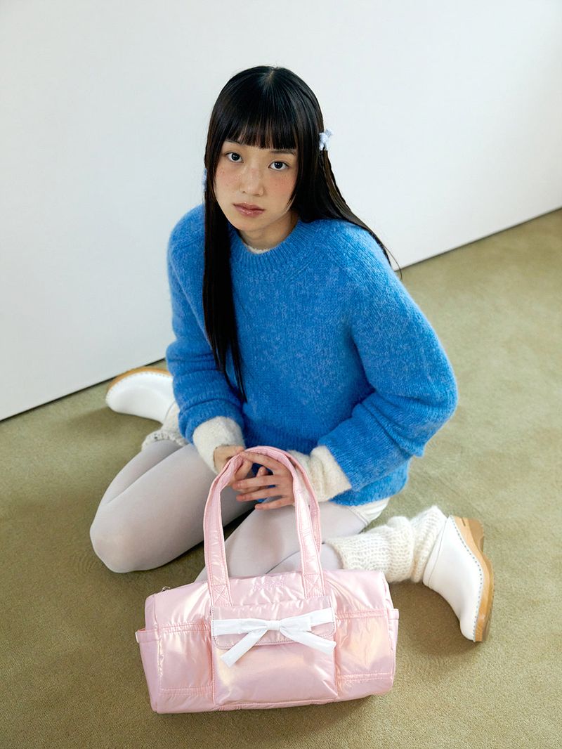 nefnef（ネプネプ）の「グロッシーリボンダッフルバッグ_ピンク（バッグ）」