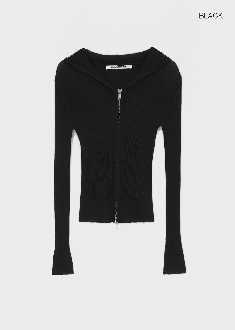 [MADE] Riev Ribbed Knit Zip-Up