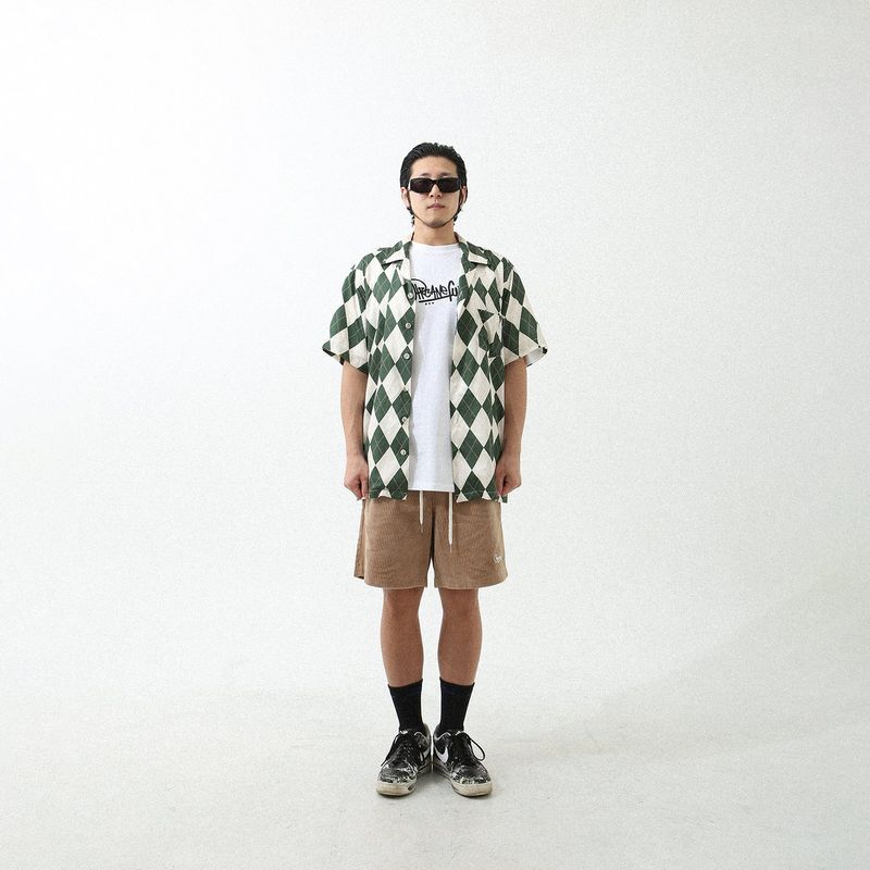 ARGYLE FUNK HALF SHIRTS GREEN