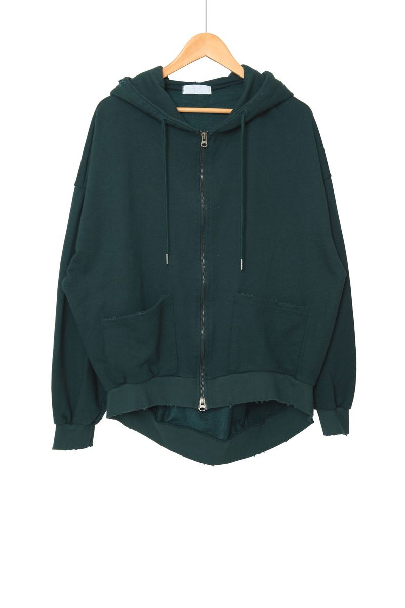 junk two-way zip-up hoodie