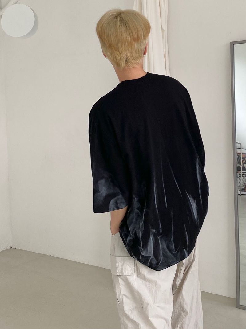 Flame Overfit Round Short Sleeve Tee 2color