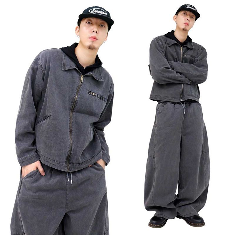 Oversized Pigment Work Jacket
