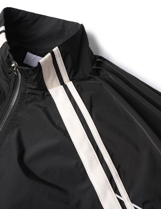 Stung Leather Track Balloon Zip-Up