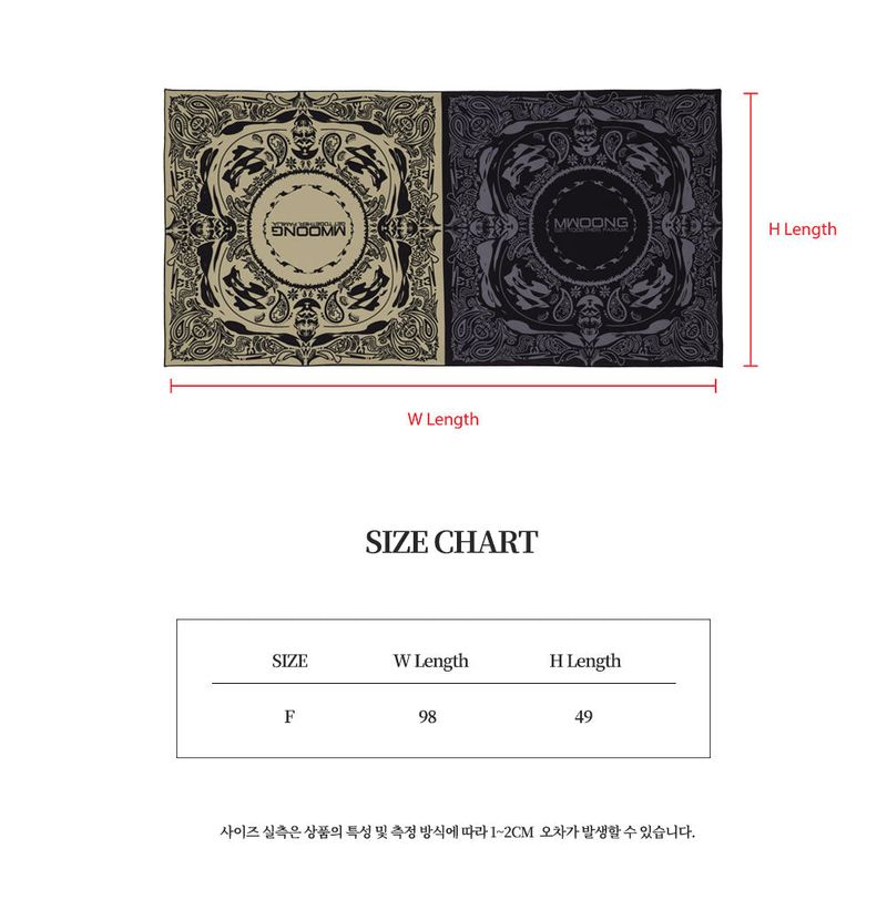 double bandana silk scarf(BL,BE)