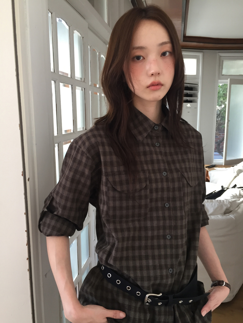 Tar Pocket Check Shirt (2color)