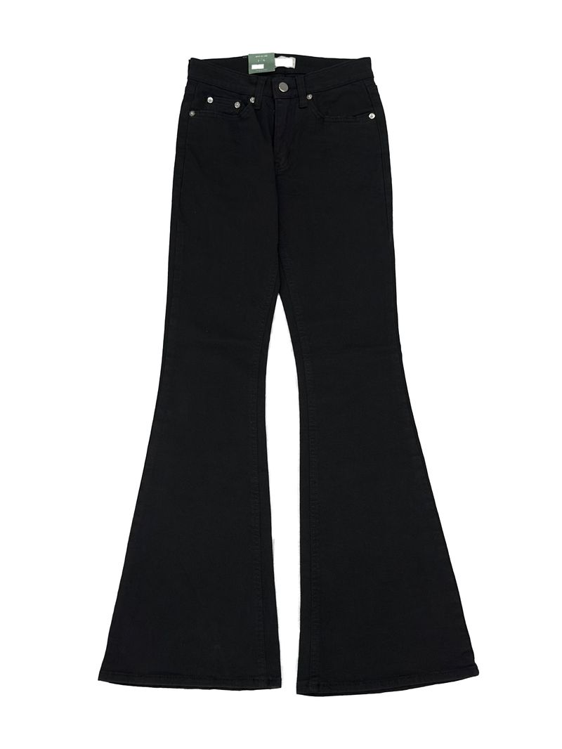 studded mid-rise bootcut denim