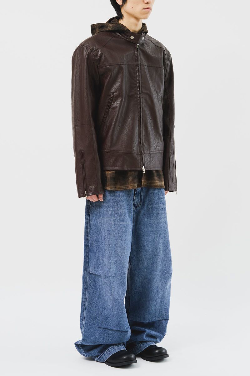 Burn Leather jacket (3color)