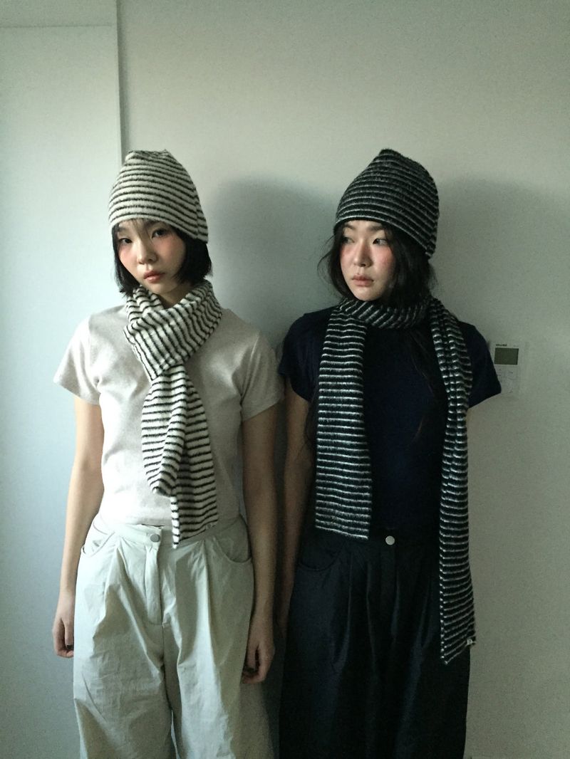 Merlot Stripe Beanie (3 Colors)