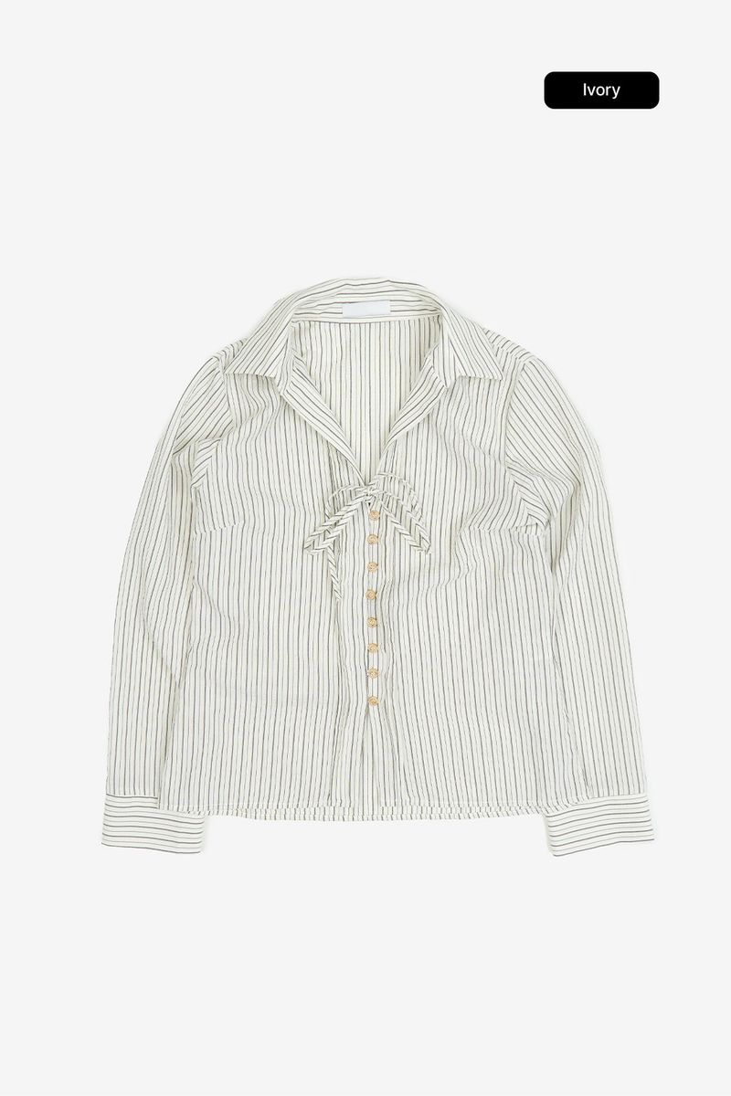 Leclair tie marine shirt