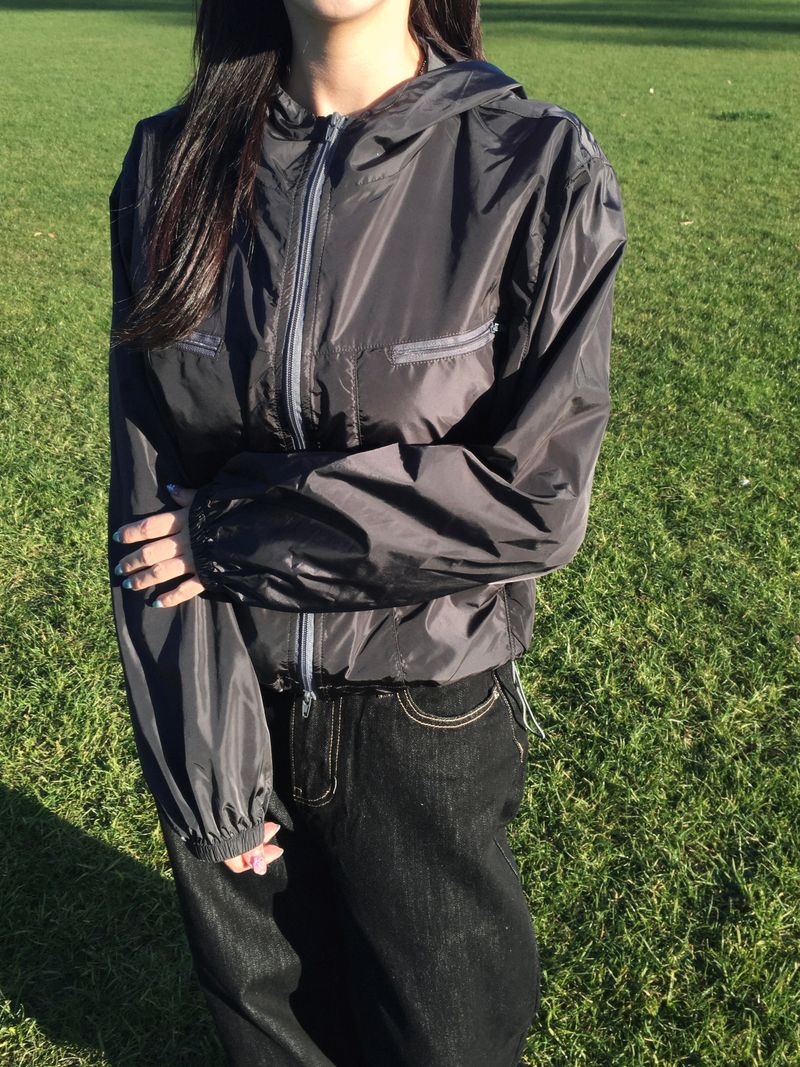 Birch Nylon Skin Zip-Up (3c)