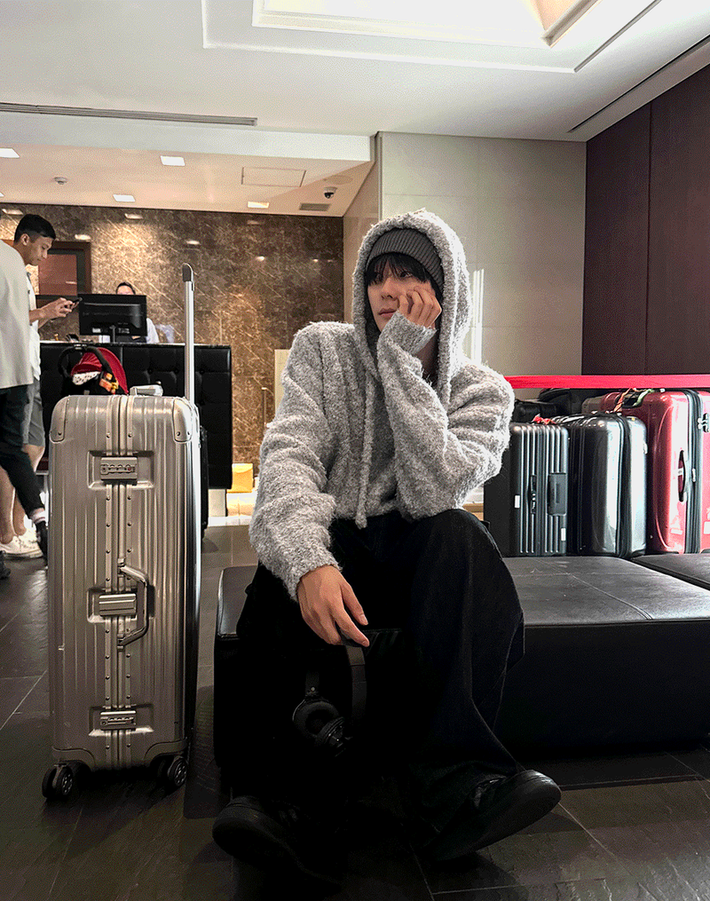 COSYHARU(コシハル)の「wool/forsycycle boucle knit hoodie(Tops)」