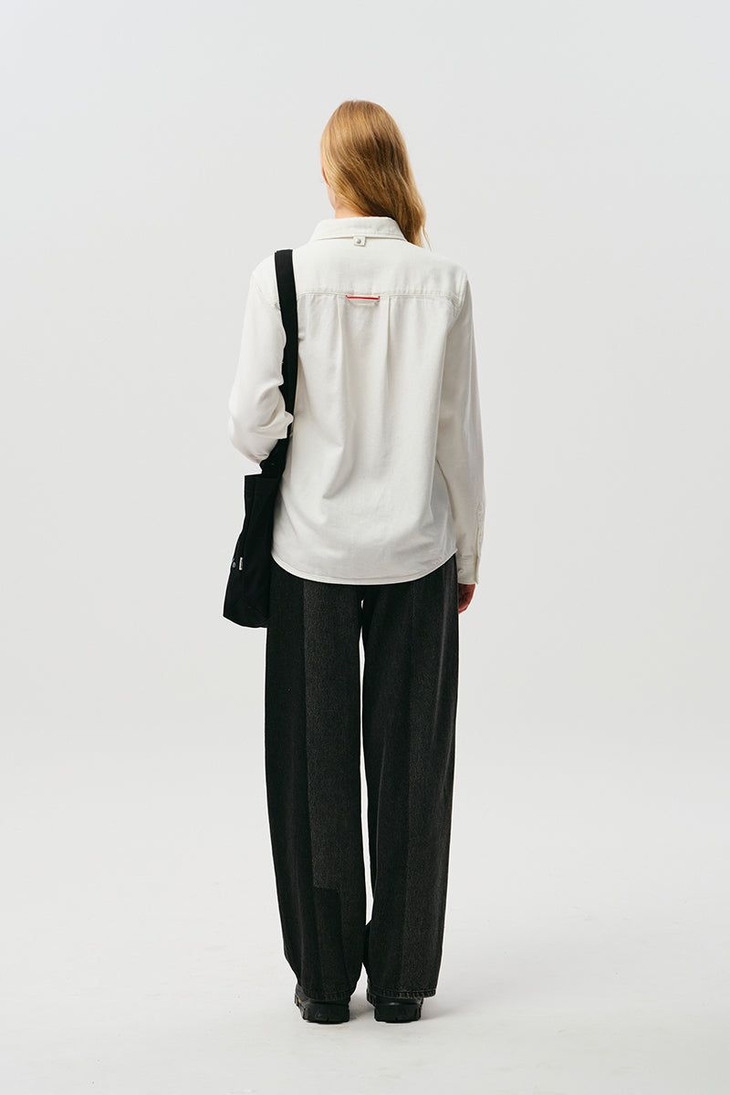 CHERRY WASHING DENIM PANTS [BLACK]