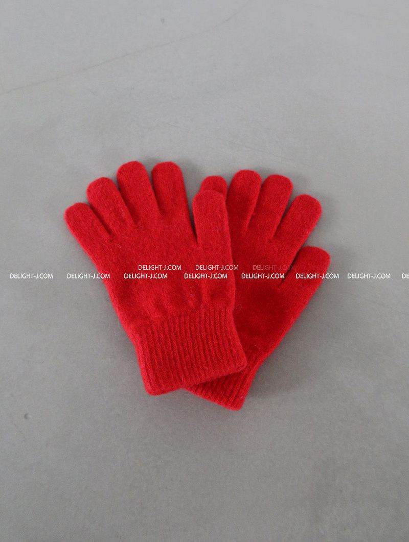 wool knit finger gloves