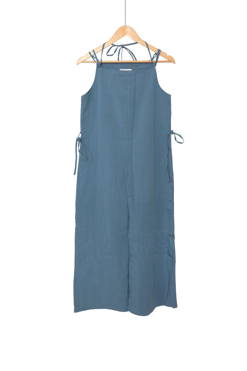 long slit sleeveless dress