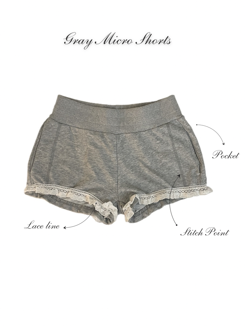 onthenextpage（オンザネクストページ）の「Gray Micro Mini Shorts（Pants）」