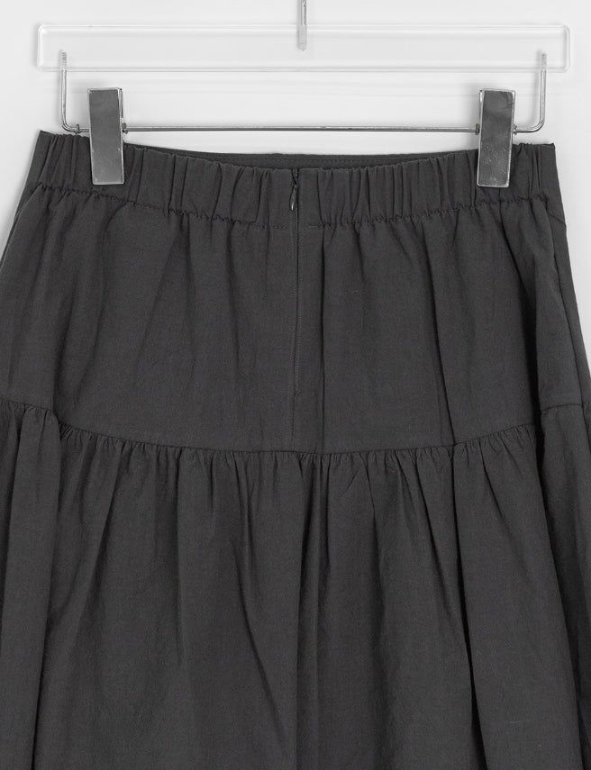 Janta Diagonal Button Banding Midi Skirt