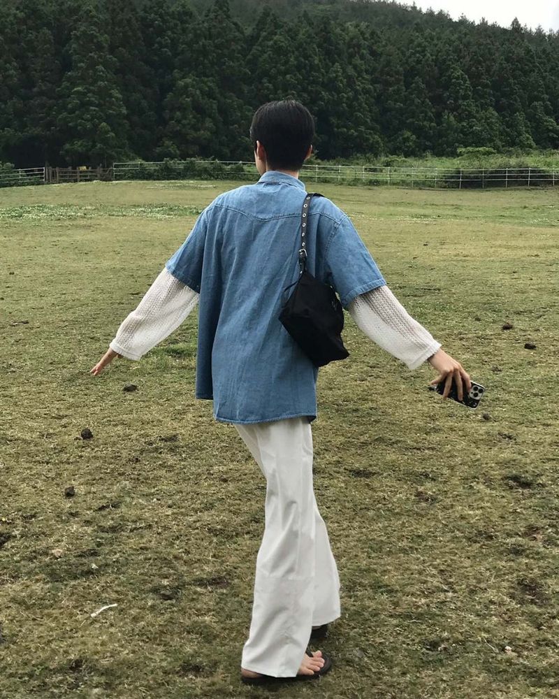 Kaven denim short sleeve shirts