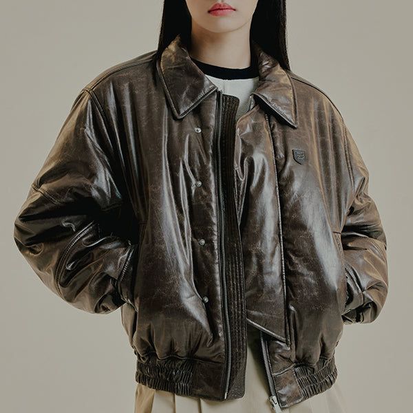 ROMANTIC CROWN(ロマンティッククラウン)の「CRACK BOMBER JACKET(Jackets/Outerwear)」