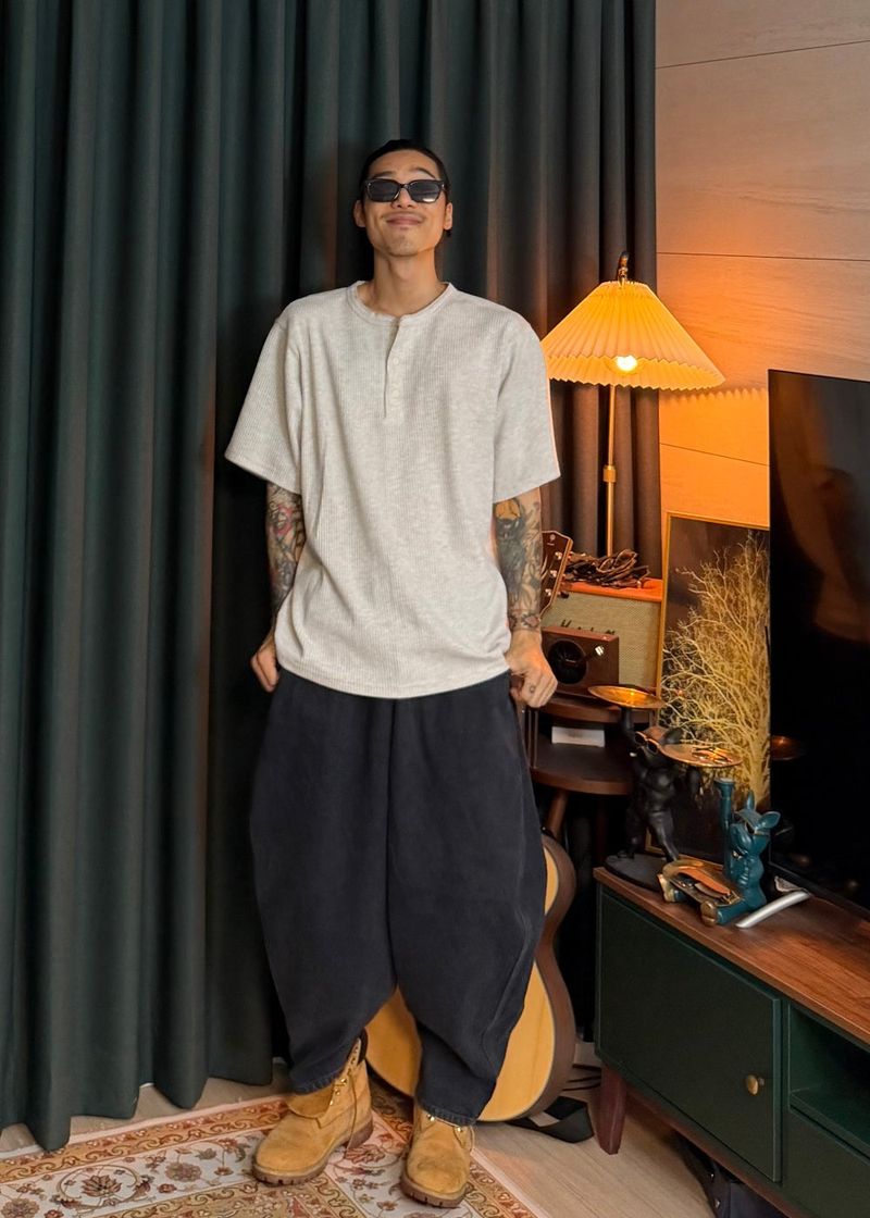 Denim Balloon Baggy Pants 2COLOR
