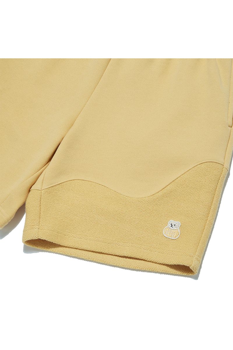 Reverse Bear Patch Shorts_Canary