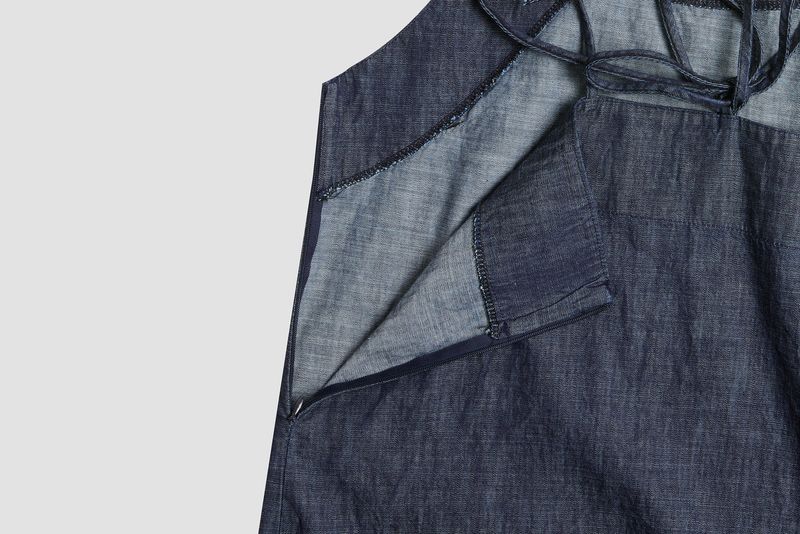 Denim slit dress