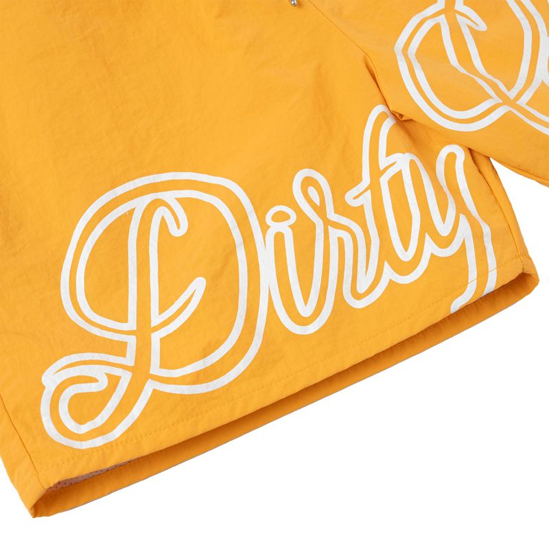 Script Logo Nylon Shorts - Yellow