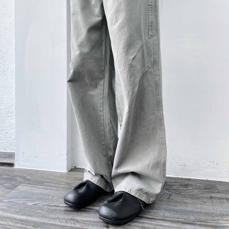 ウォッシュド フォーム ワイド パンツ