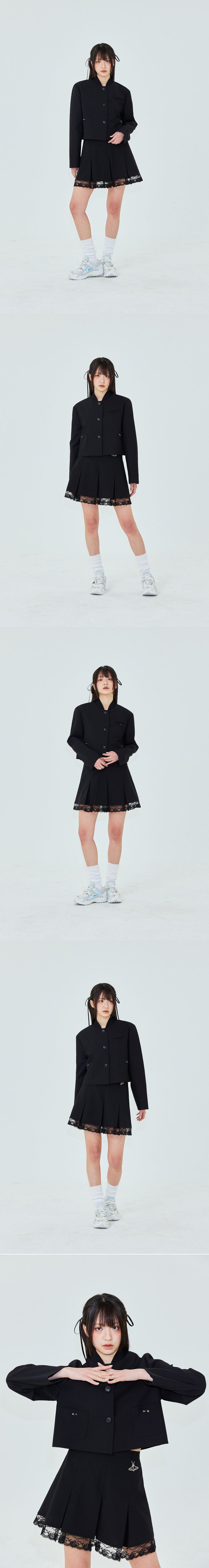CORSAGE JACKET IN BLACK