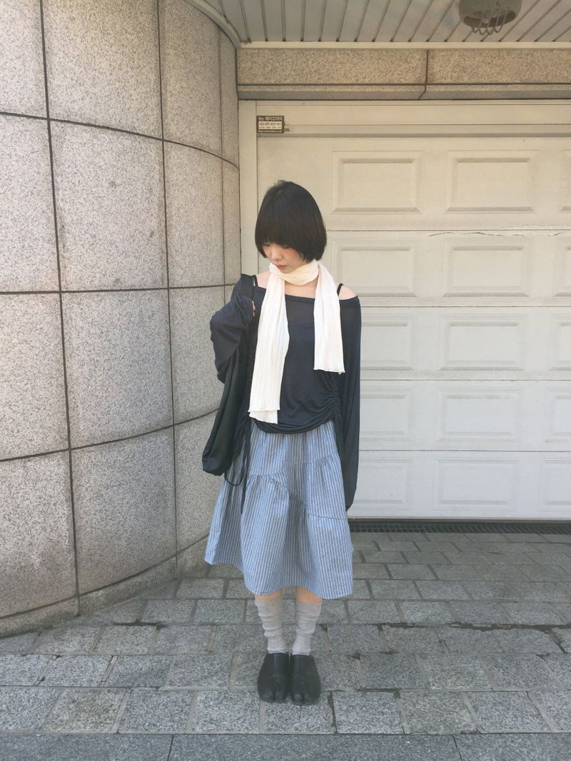 De Nuit Pleated Muffler (4color)