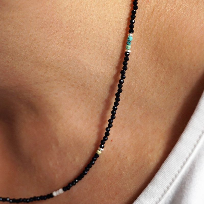 GLITTER NECKLACE BLACK (M)