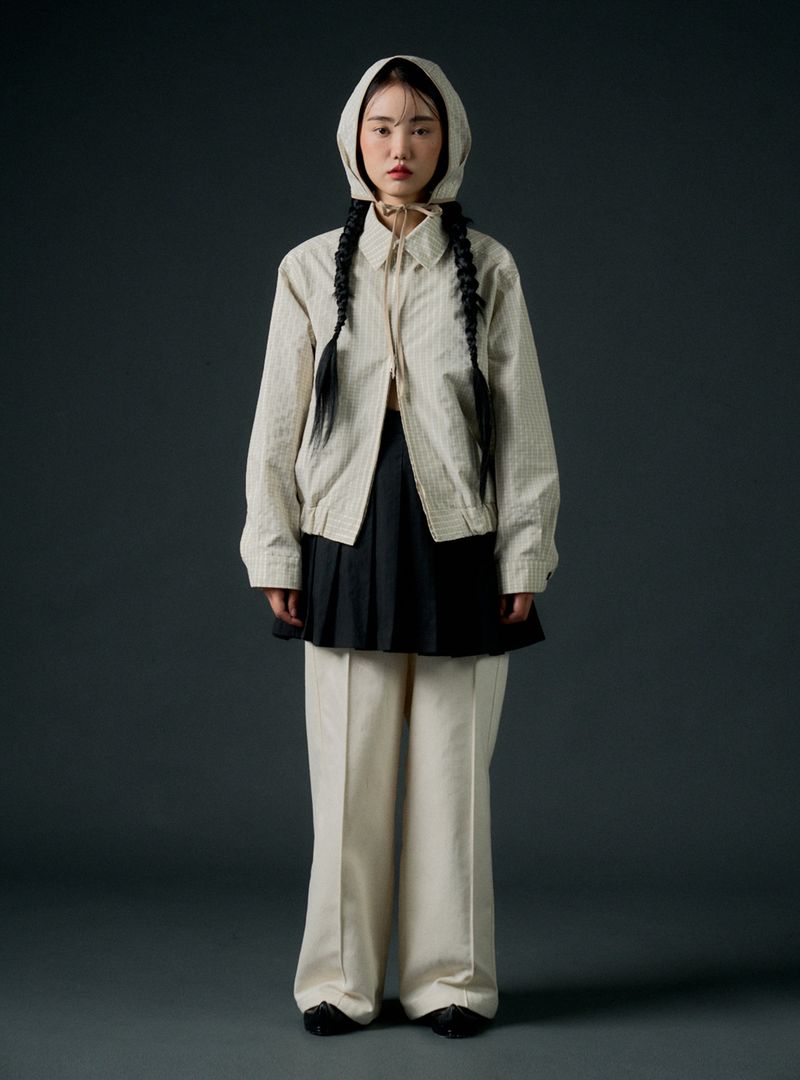Checkboard jumper (beige)