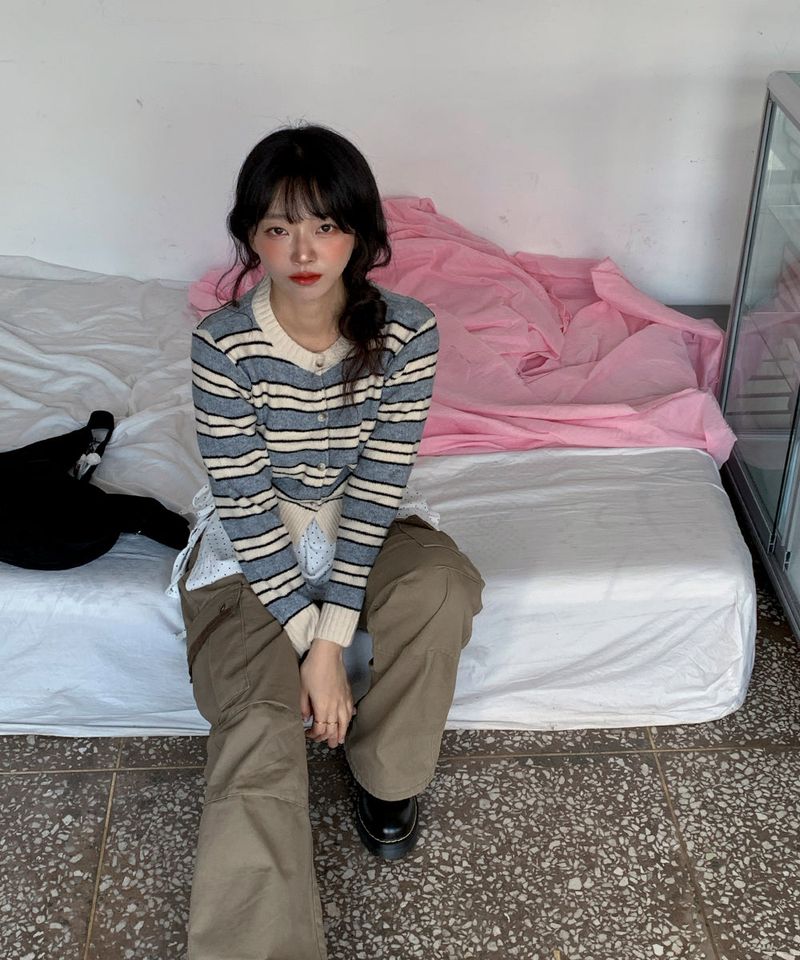Mode Stripe Cardigan