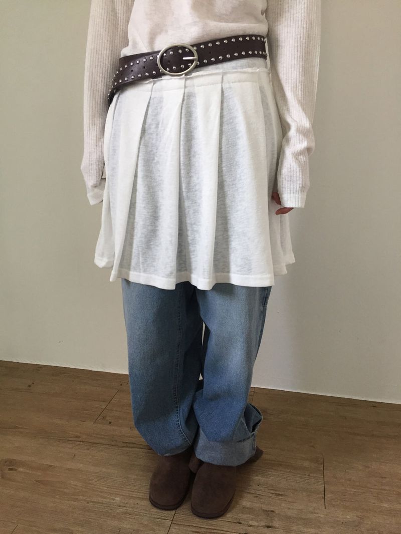 Low Knit Pleated One-Piece (3color) 