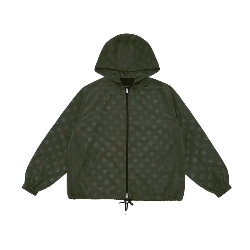 Dot Hoodie Windbreaker (khaki)