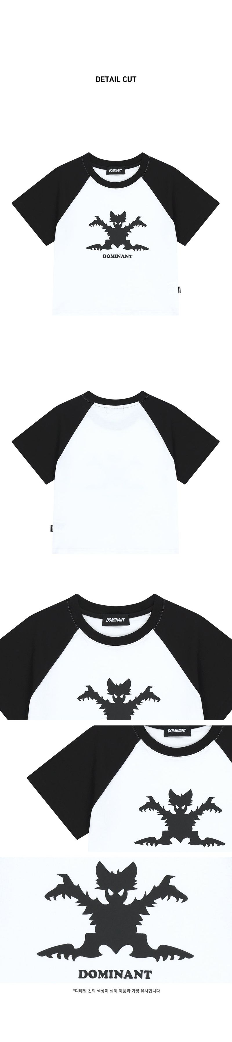Bat Raglan Crop T-Shirt_White