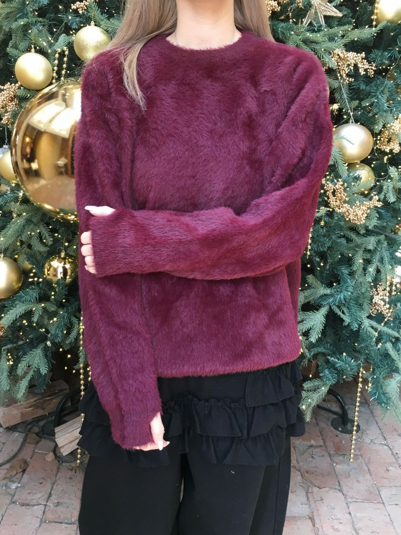 RITCORE（リットコア）の「[Year-End Look Recommendation] Point Fingerhole Angora Fur Knit (4c)（Tops）」