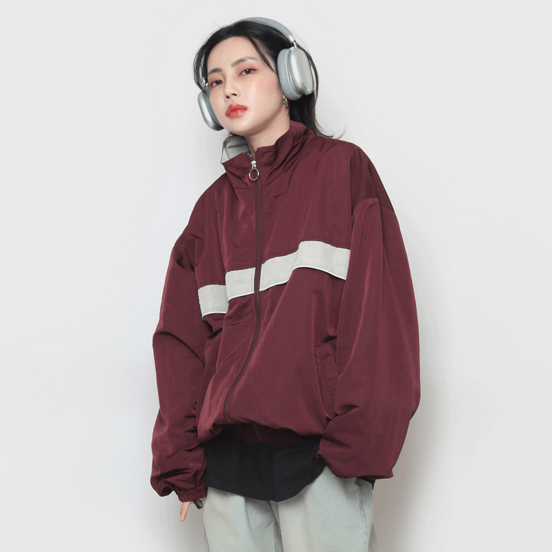 nutellike(ヌテールライク)の「Mid Colour Piping Zip-Up(Tops)」