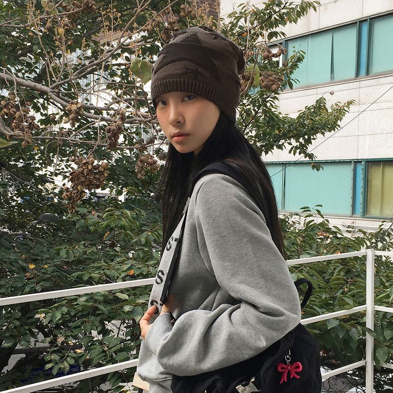 Corem star knit long beanie