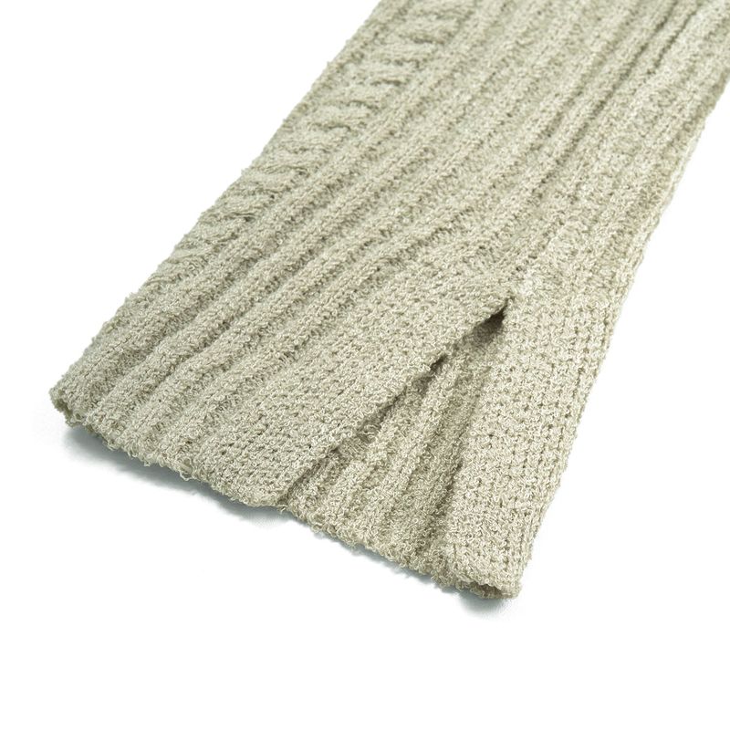 RIBBED OFF-SHOULDER KNIT(ASH IVORY)