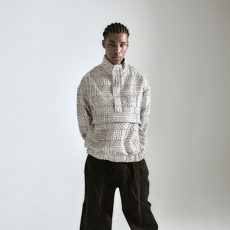 METALIC ANORAK IVORY