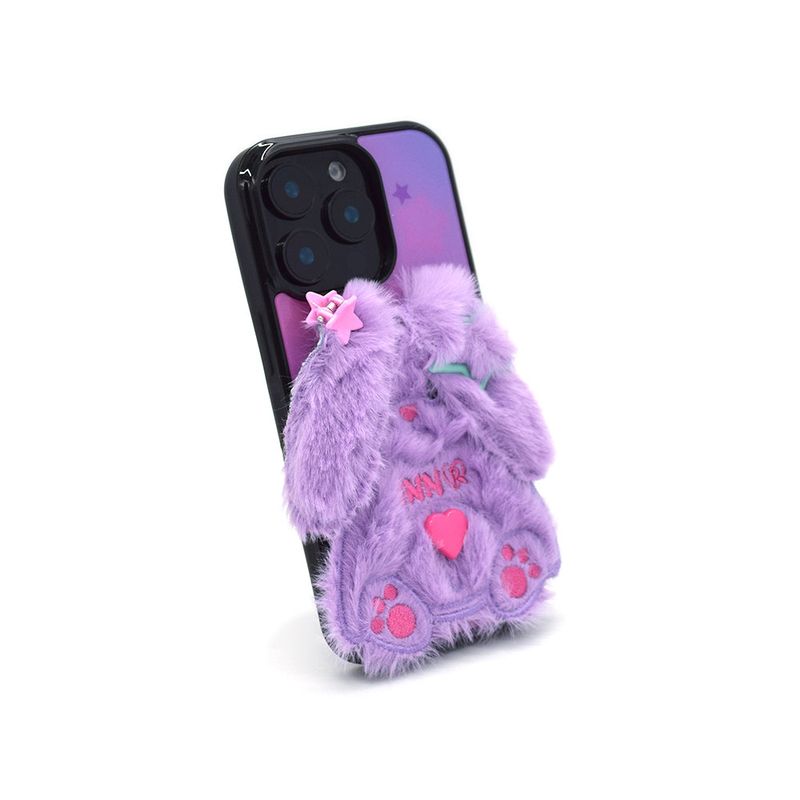 SUN CASE SHY RABBIT LIGHT PURPLE (GLOSSY BLACK)