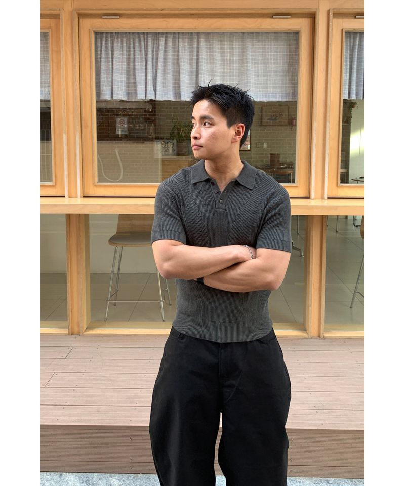sobaq（ソバック）の「Textured Collar Knit（Tops）」