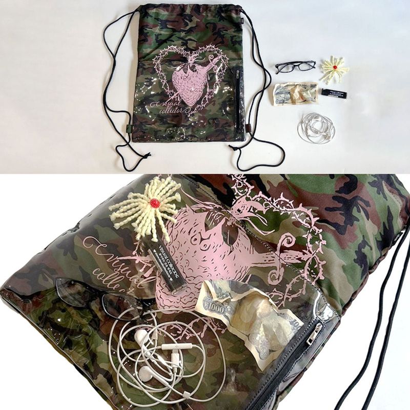 VISUAL COLLECTOR（ビジュアルコレクター）の「PVC pocket artwork gym sack [Camouflage]（Bags）」
