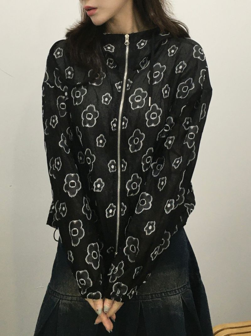 Airy Bloom Flower Zip-Up (3c)